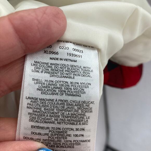 COLUMBIA Chatfield Hill Jacket Women Small Red Black Buffalo Plaid Sherpa Lined - Picture 7 of 16